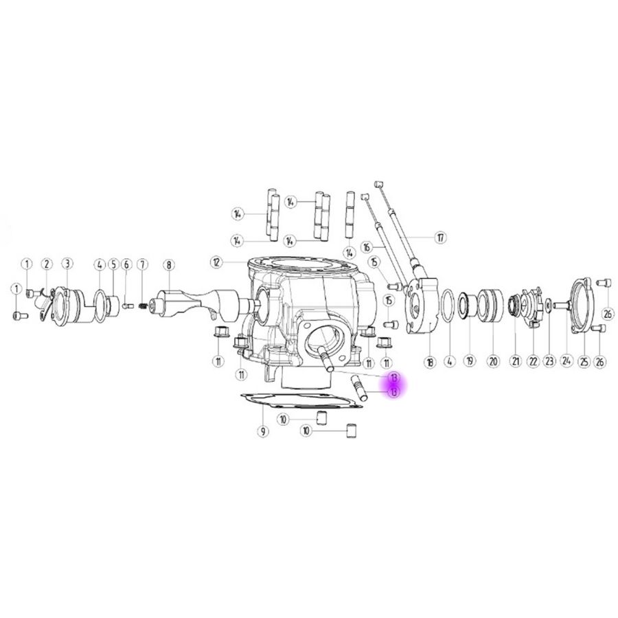Шпильки крепления резонатора для MT250/MT230/DT230