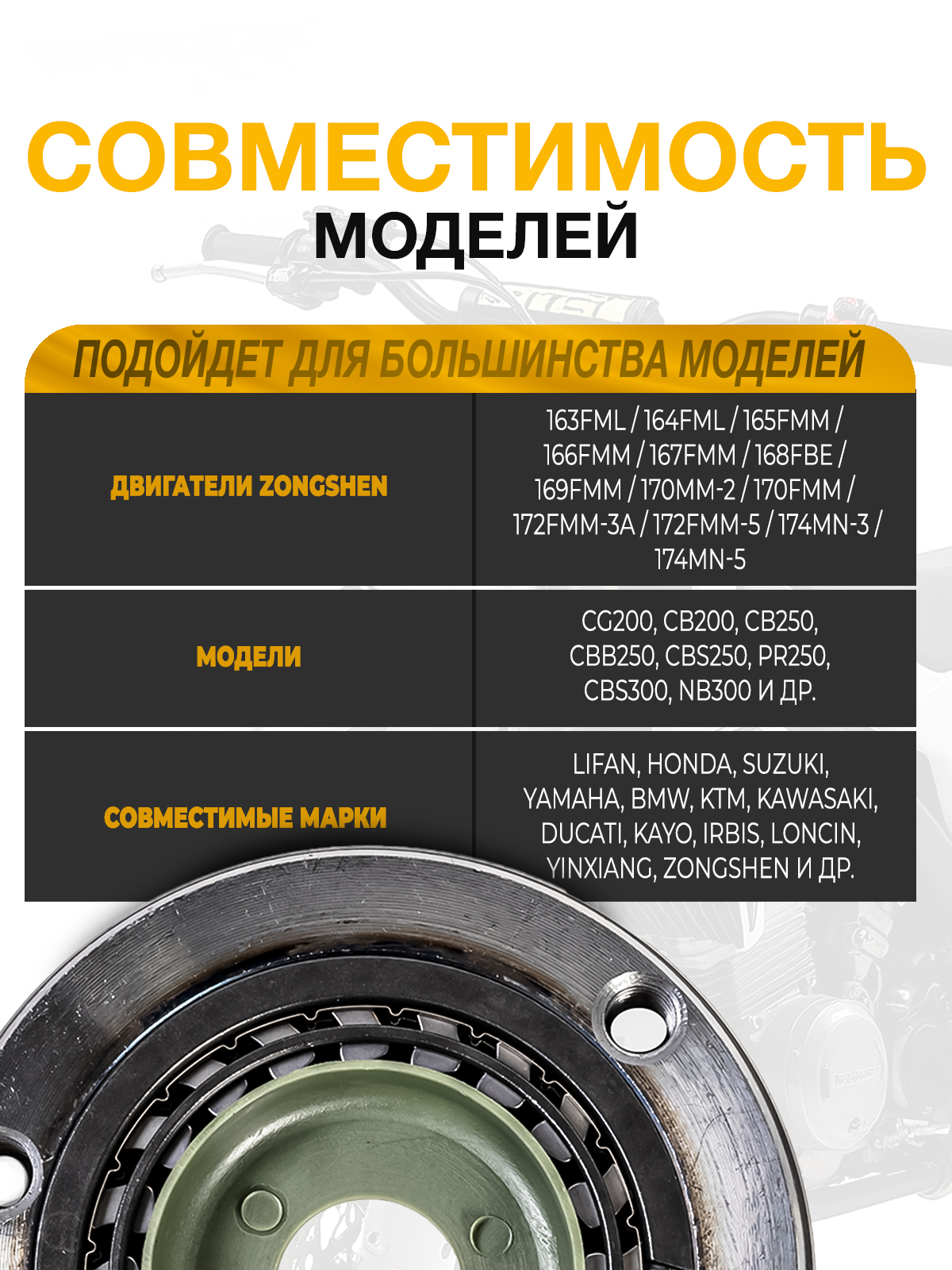 Обгонная муфта электростартера оригинальная для ZS163-174
