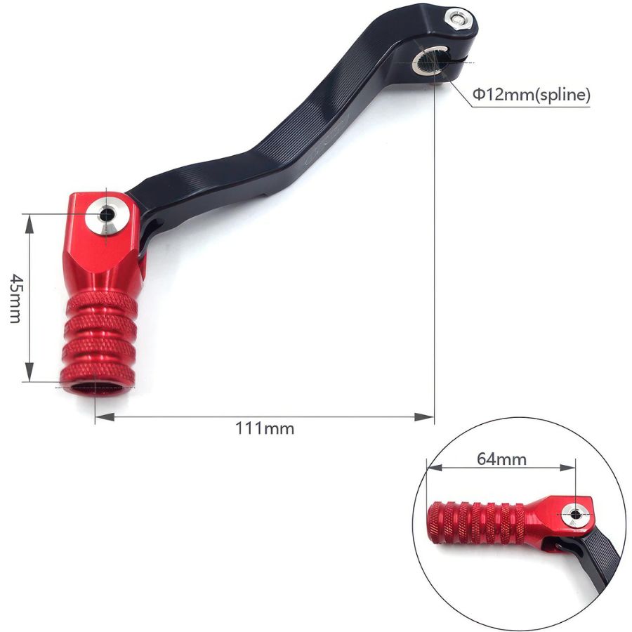 Рычаг КПП CNC для двигателя ZS177MM, ZS182MN красный