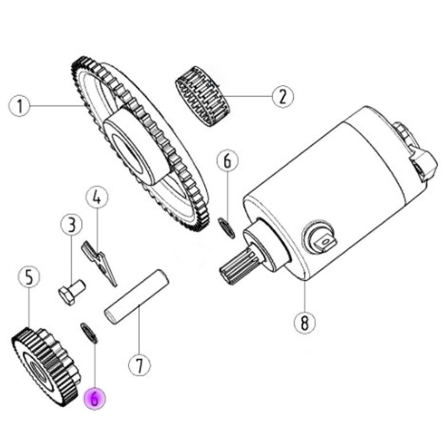 Стопорное кольцо для двигателя MT250/DT230/MT230/DT250