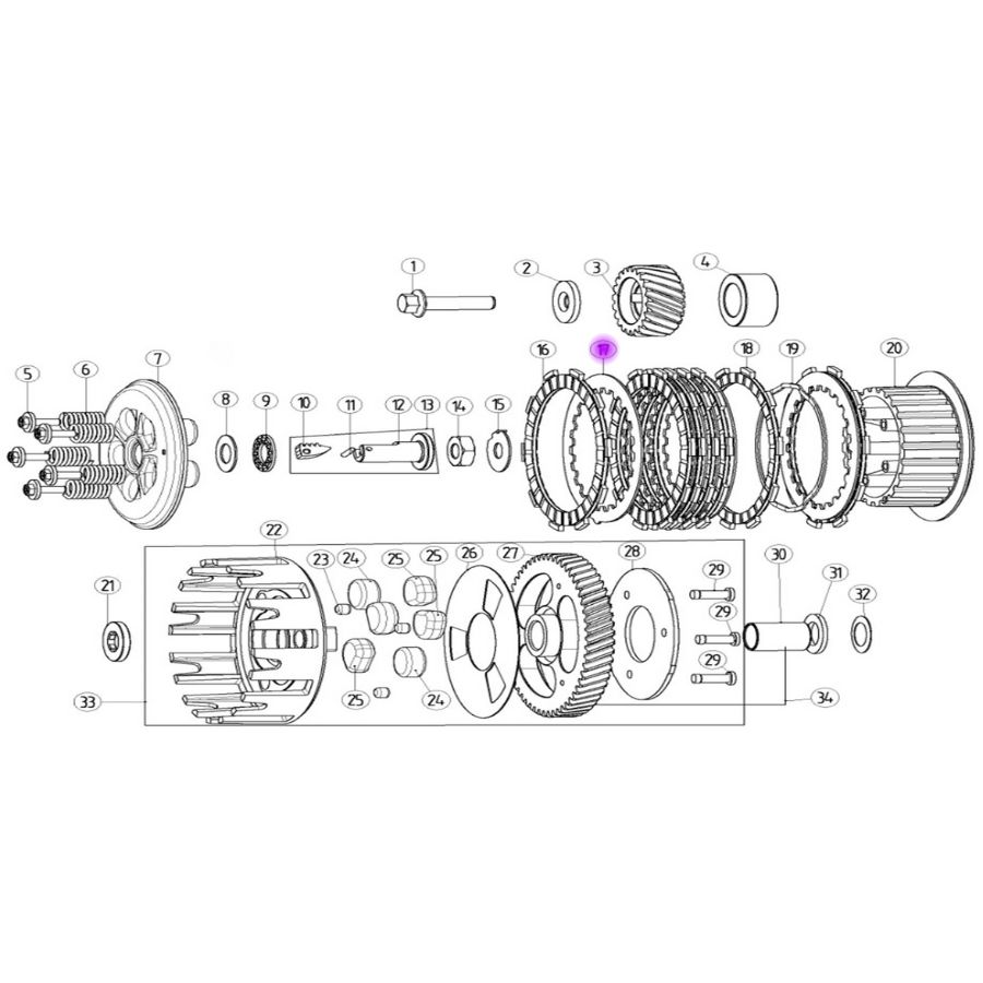 Промежуточный диск сцепления для MT250/MT230/DT230