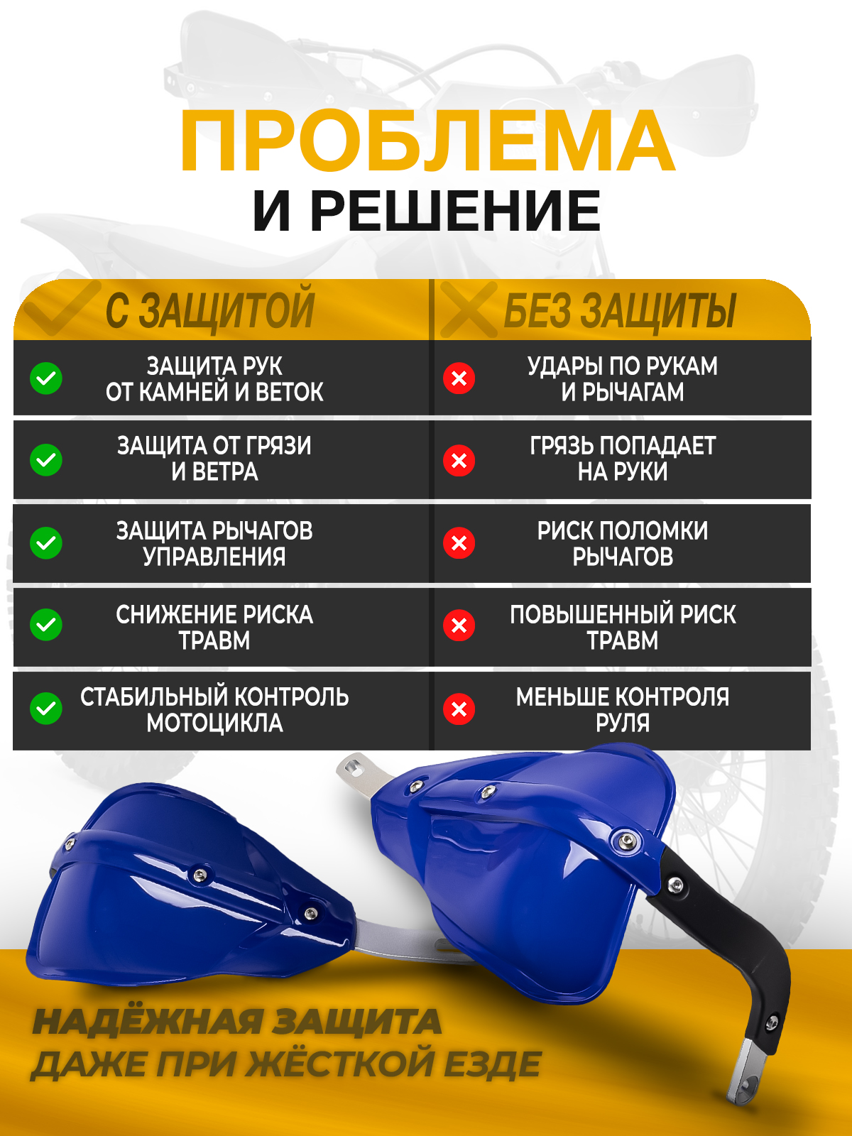 Защита рук тип Cycra синяя