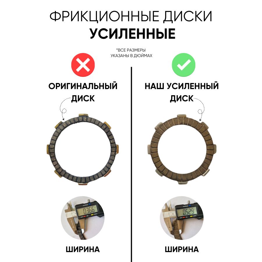 Усиленное сцепление (5 пружин, 6 дисков) для ZS166, 172, 174