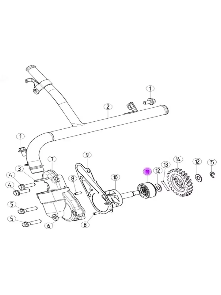 Сальник помпы для двигателей MT250/MT230/DT230 на эндуро