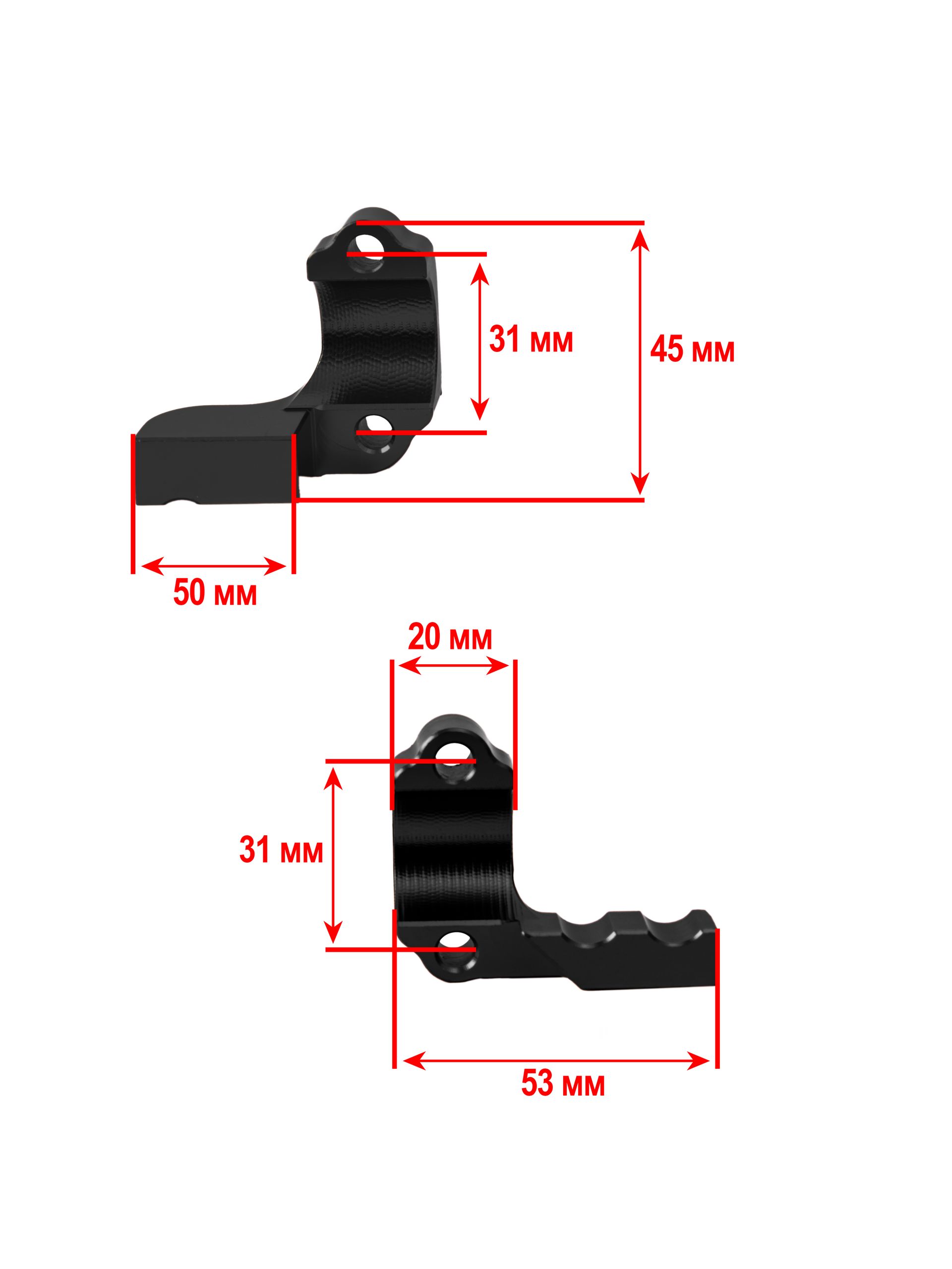 Хомуты тормозных машинок KTM HS GAS GAS BREMBO черные