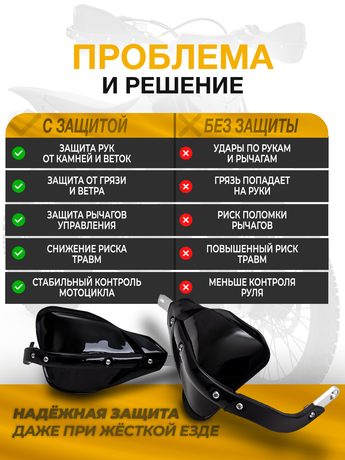 Защита рук тип Cycra черная