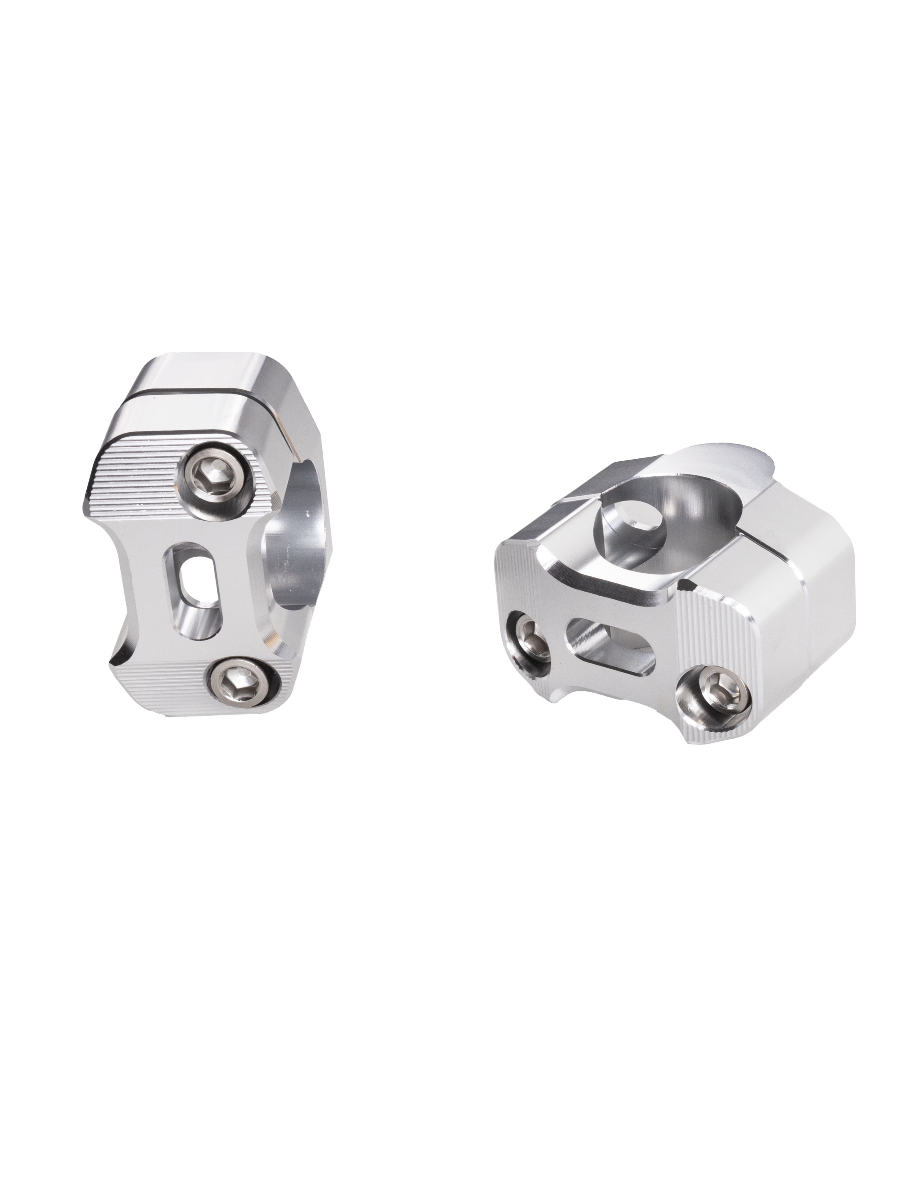 Проставки руля CNC 28мм серебристые