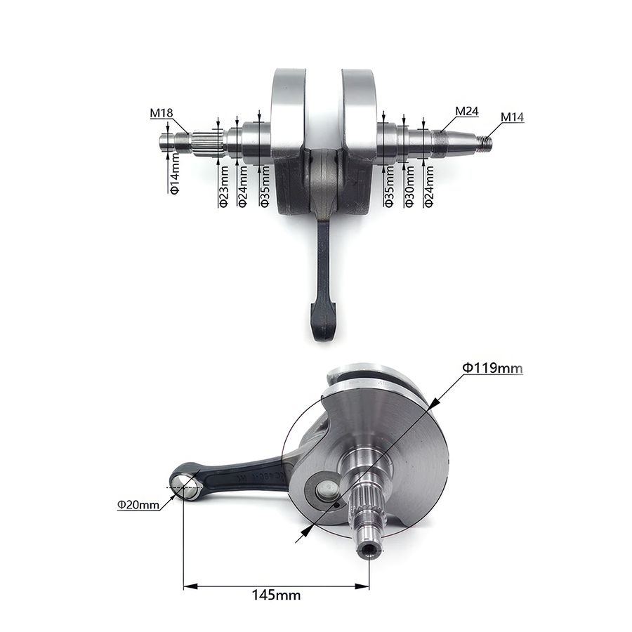 Коленвал для двигателя Zongshen 194MQ (NС450/NC450S)
