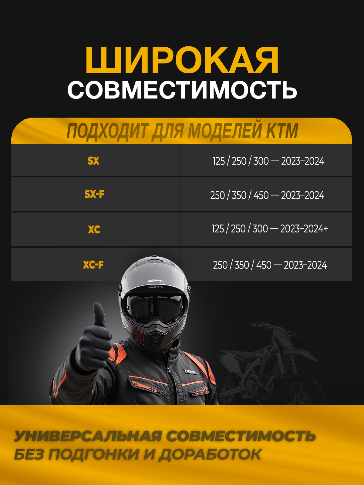Крыло заднее KTM SX EXC 24+ белое