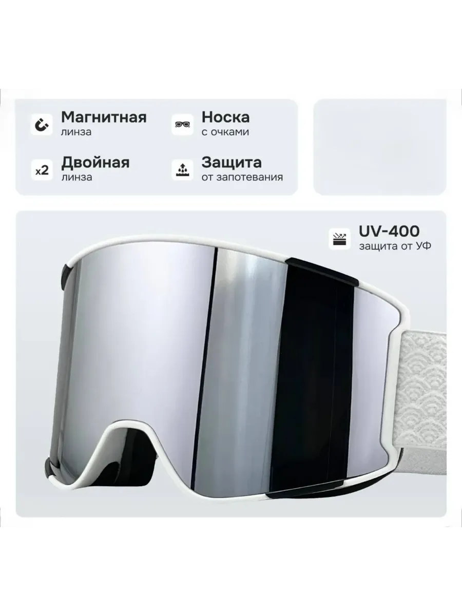 Маска горнолыжная с магнитной линзой