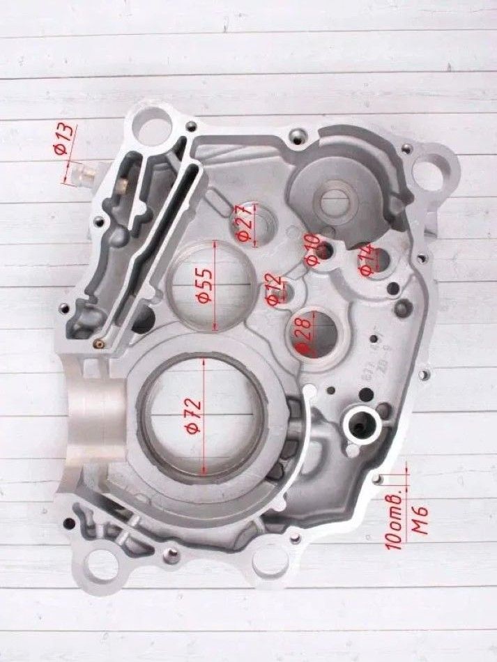 Картер двигателя правый ZS172FMM-3A (CB250-F), fmm-6, CB250R