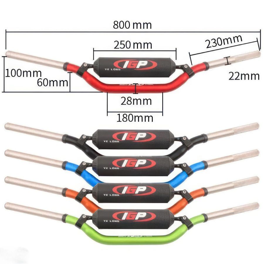 Руль IGP TWINWALL 1-1/8 (28,6 мм) 810 х 130мм черный