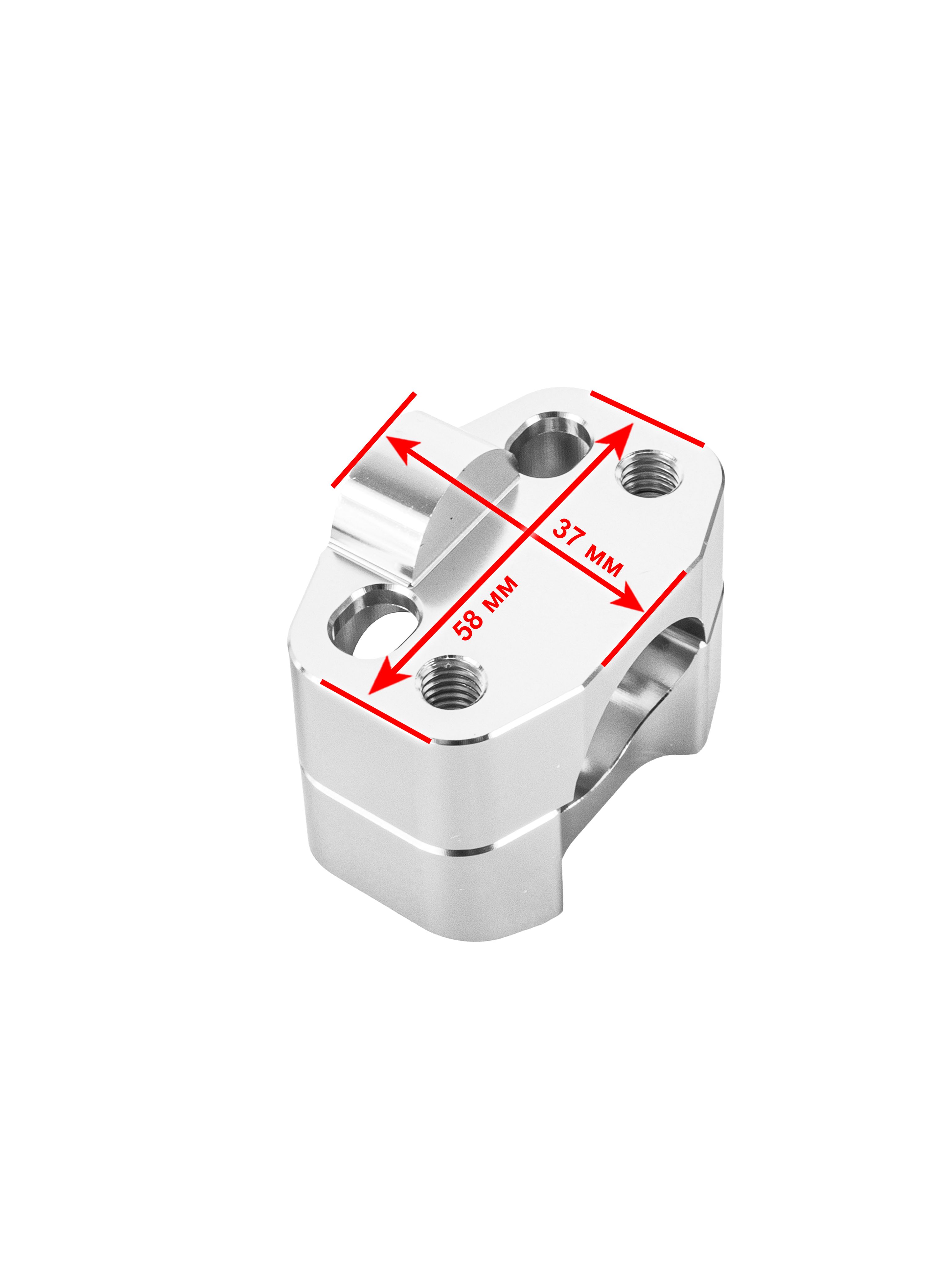 Проставки руля CNC 28мм серебристые