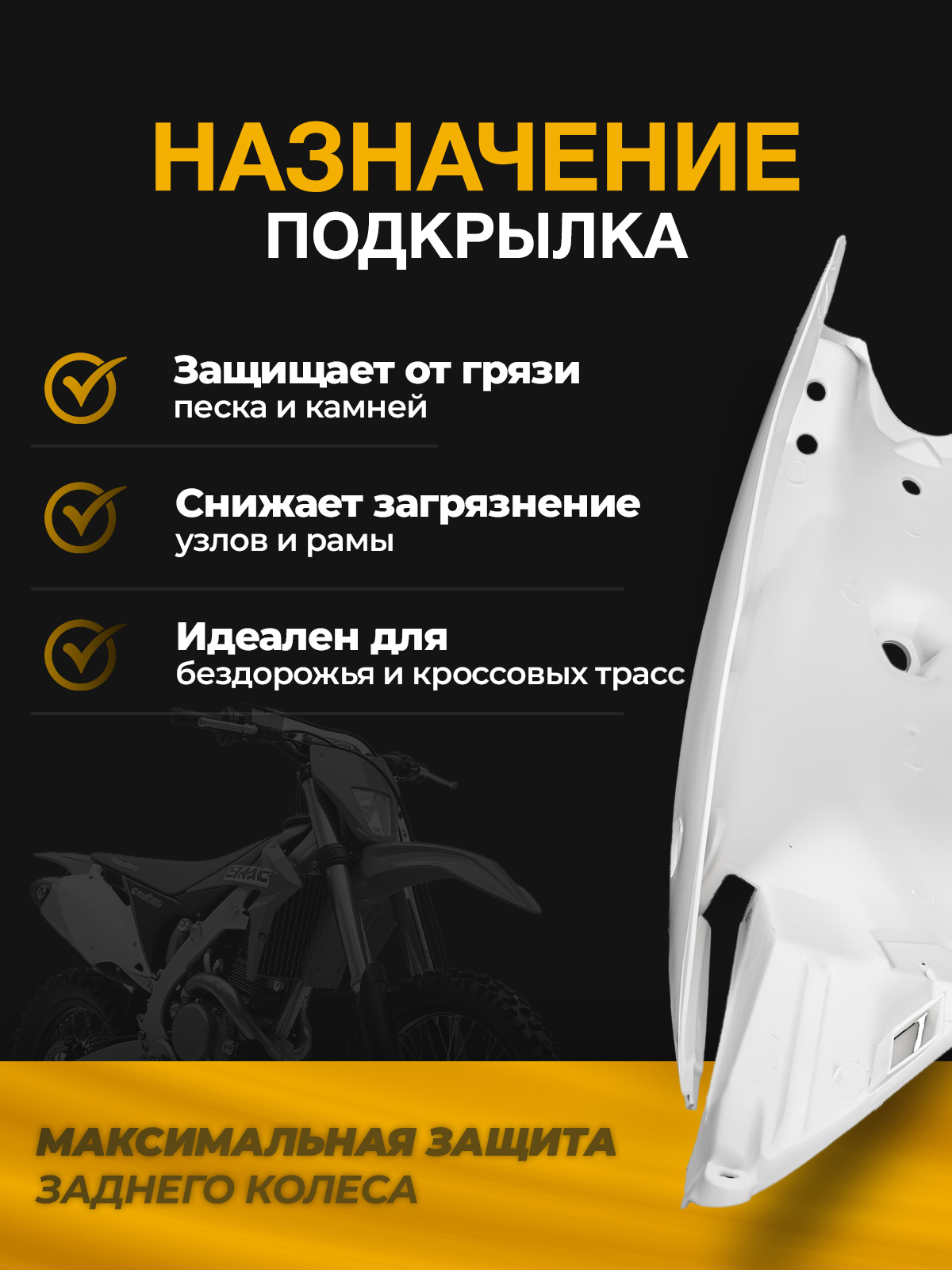 Подкрылок заднего колеса для Regulmoto Athlete, Kayo K1