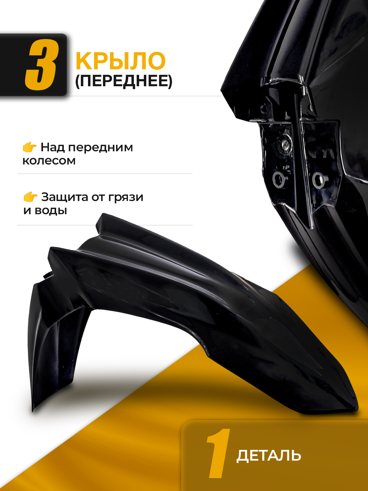 Комплект пластика черный для эндуро мотоциклов BSE M, Z