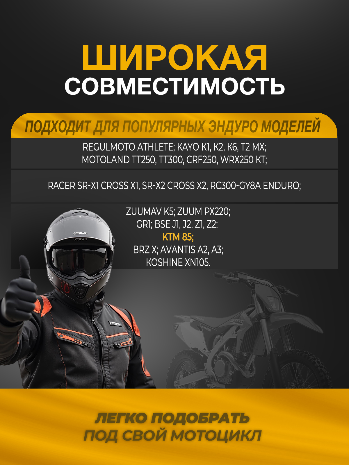 Крыло переднее KTM 85 белое